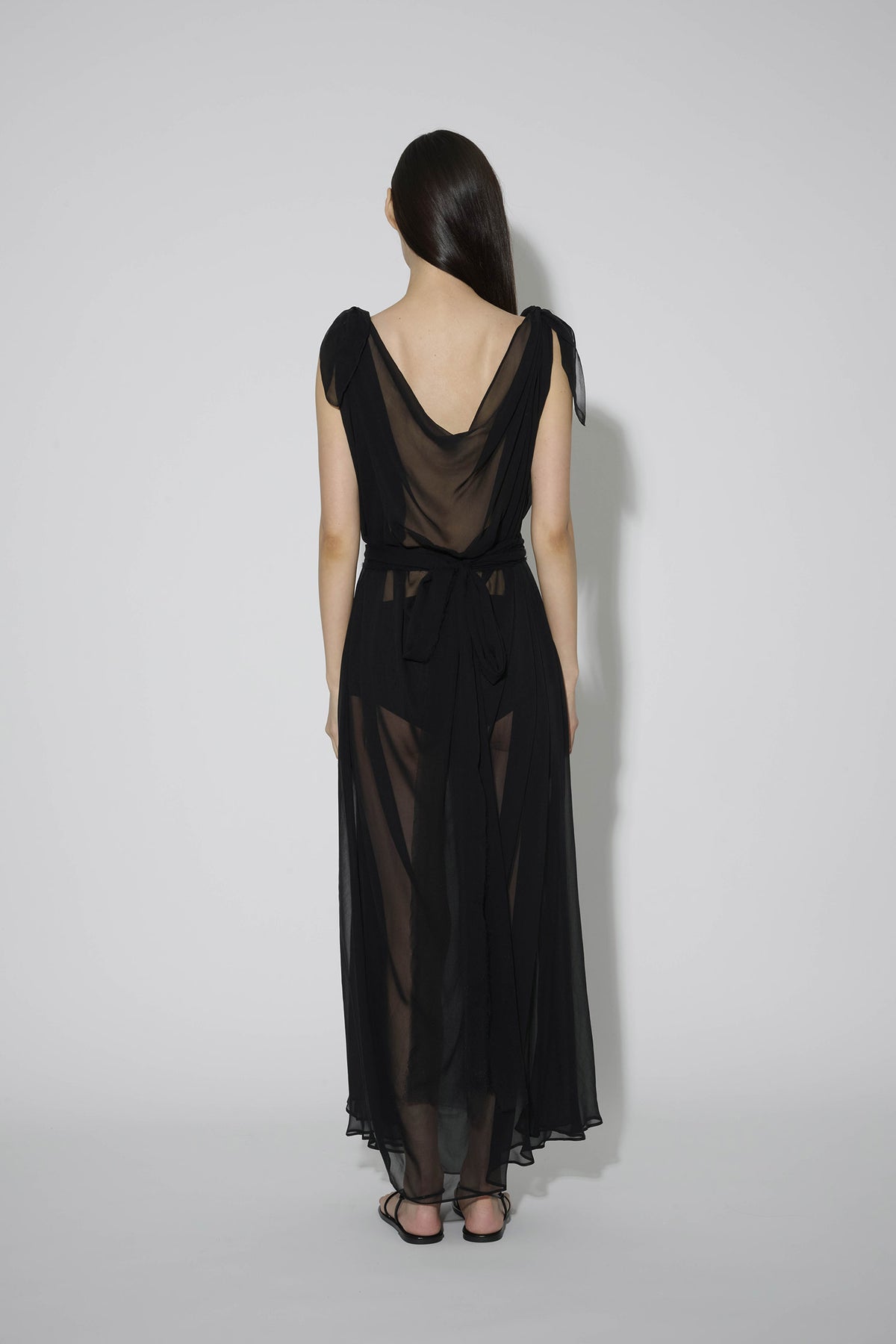 Chiffon Goddess Dress Black