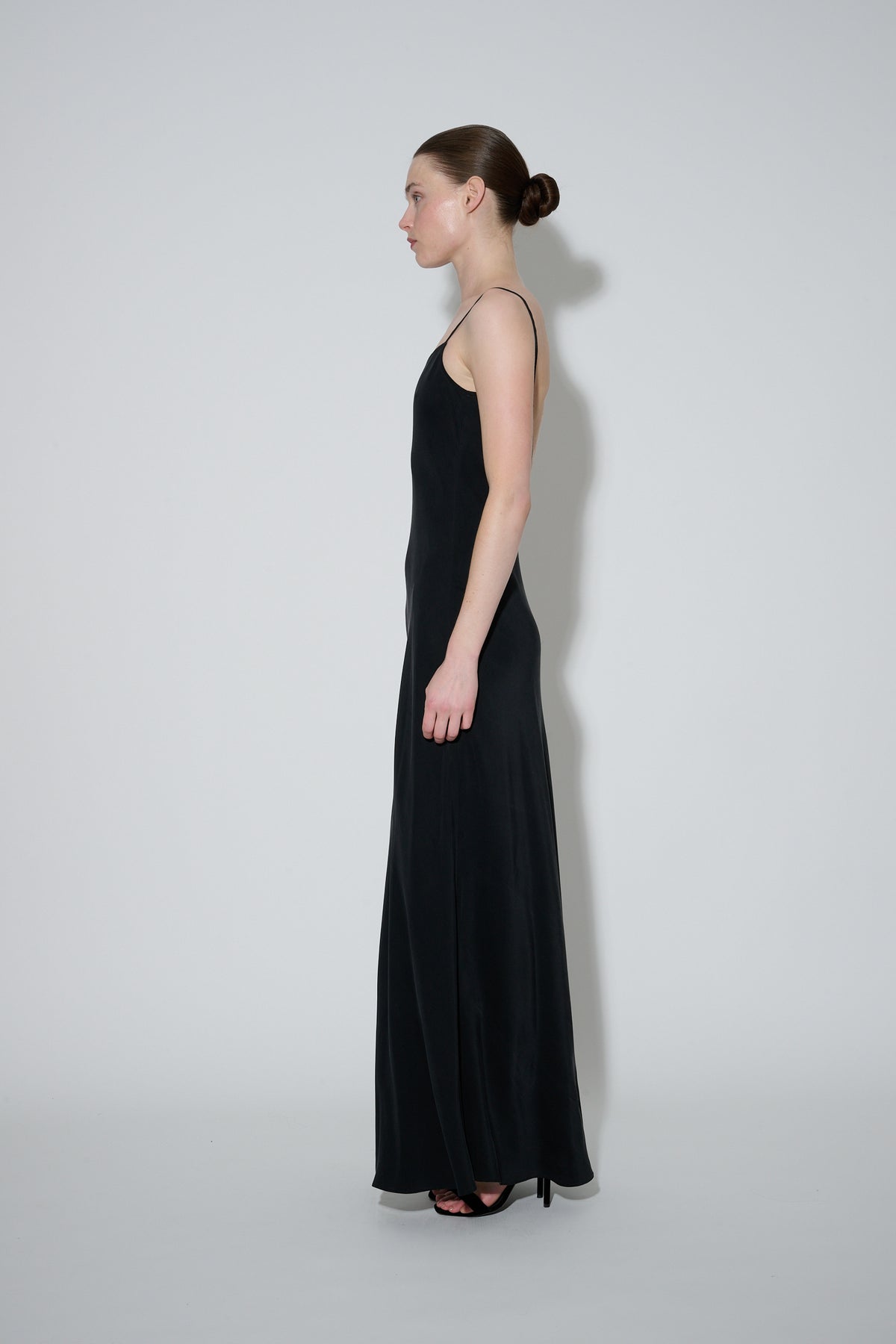 Low Back Slip Dress Black