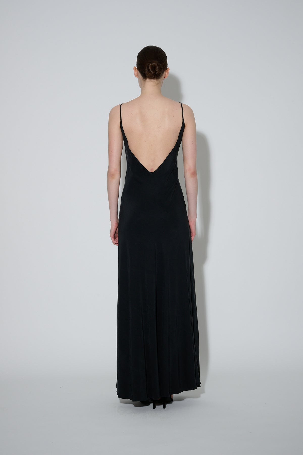 Low Back Slip Dress Black