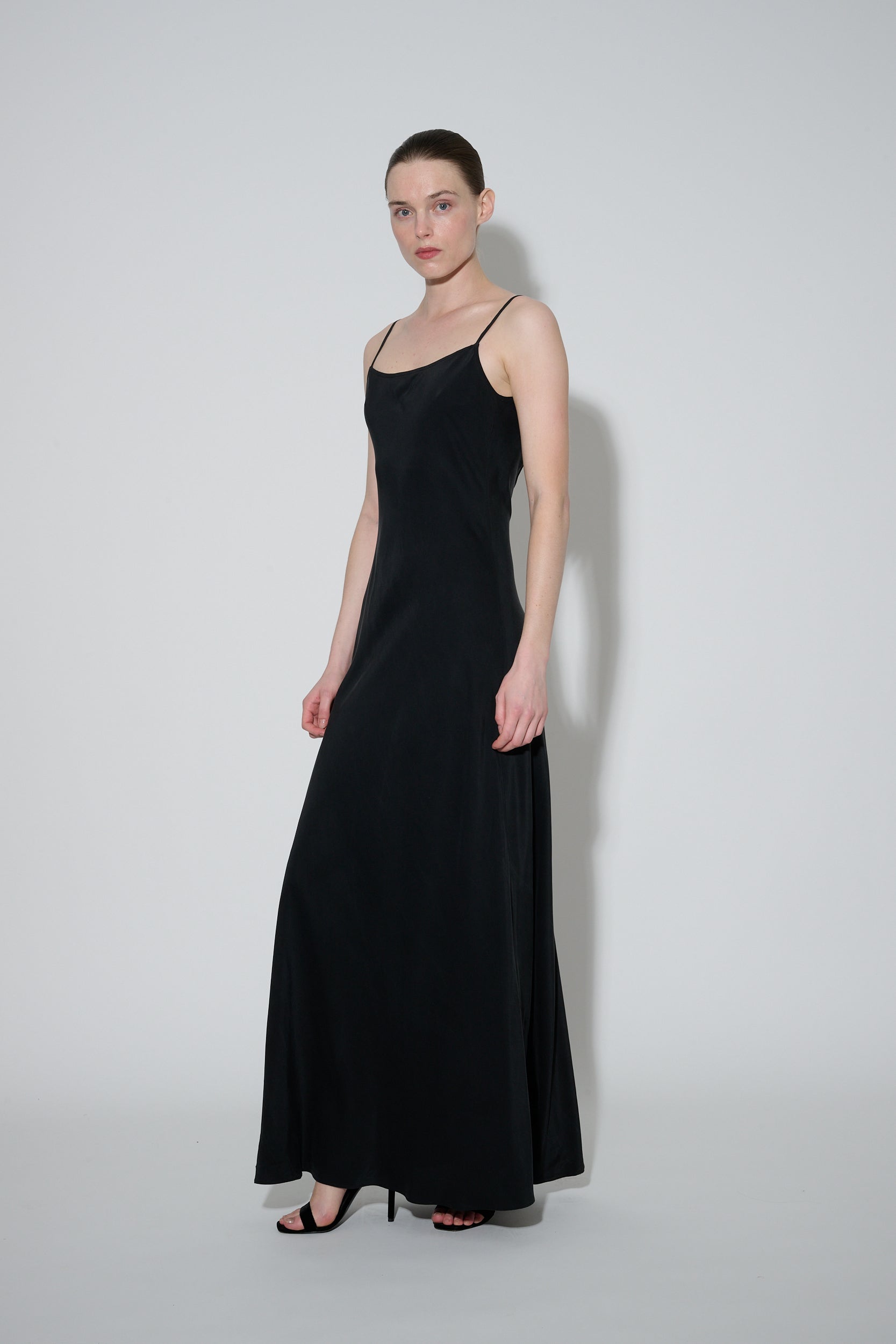 Low Back Slip Dress Black