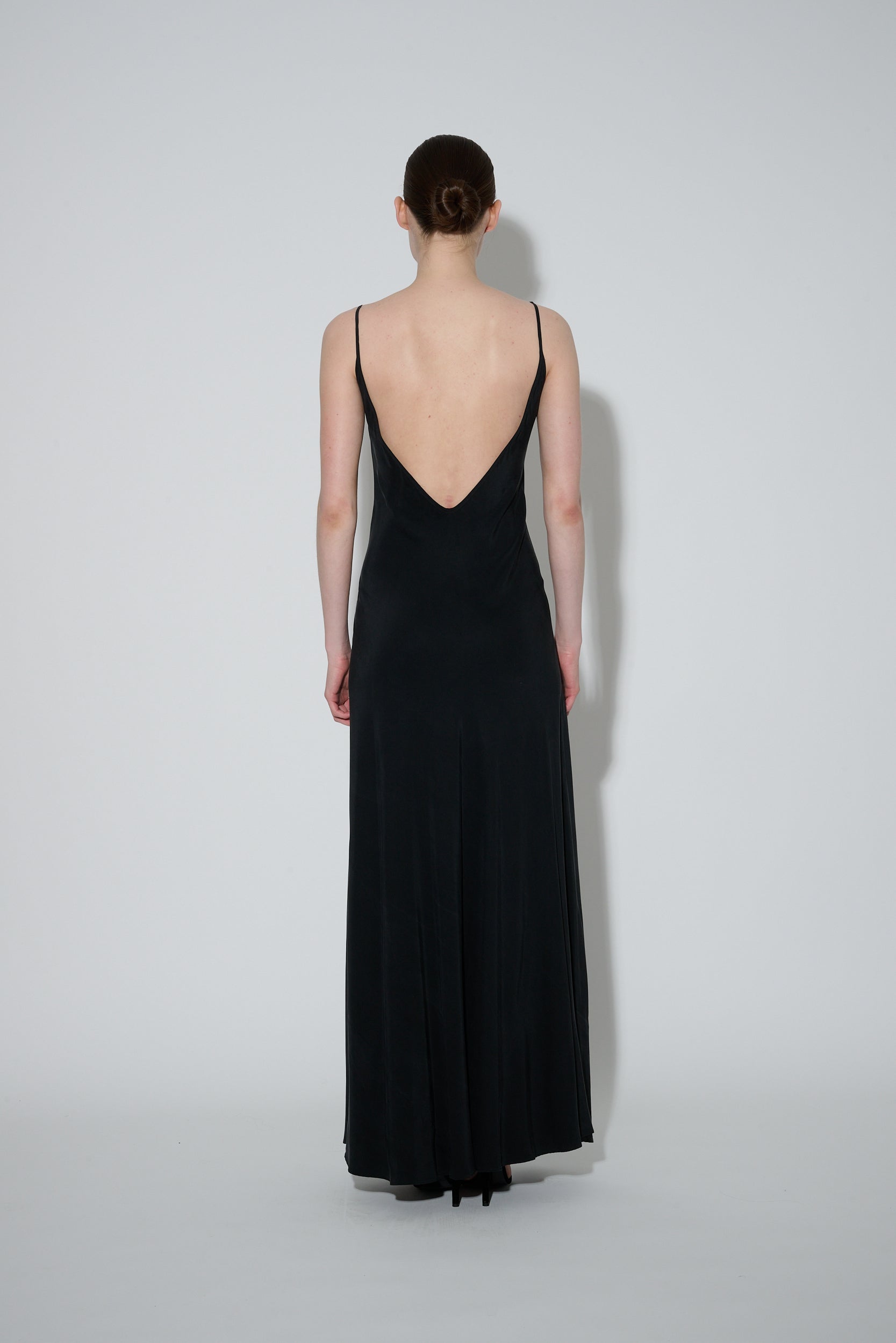 Low Back Slip Dress Black