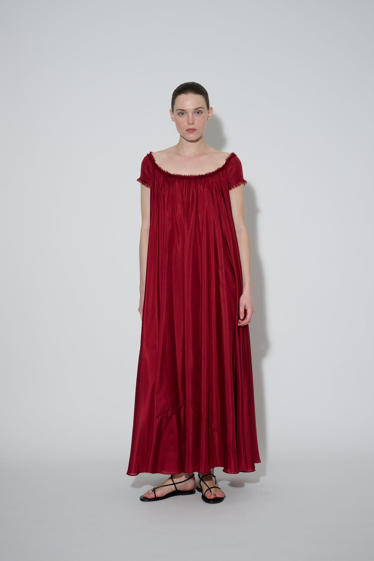Lady of Shallot Dress Bordeaux