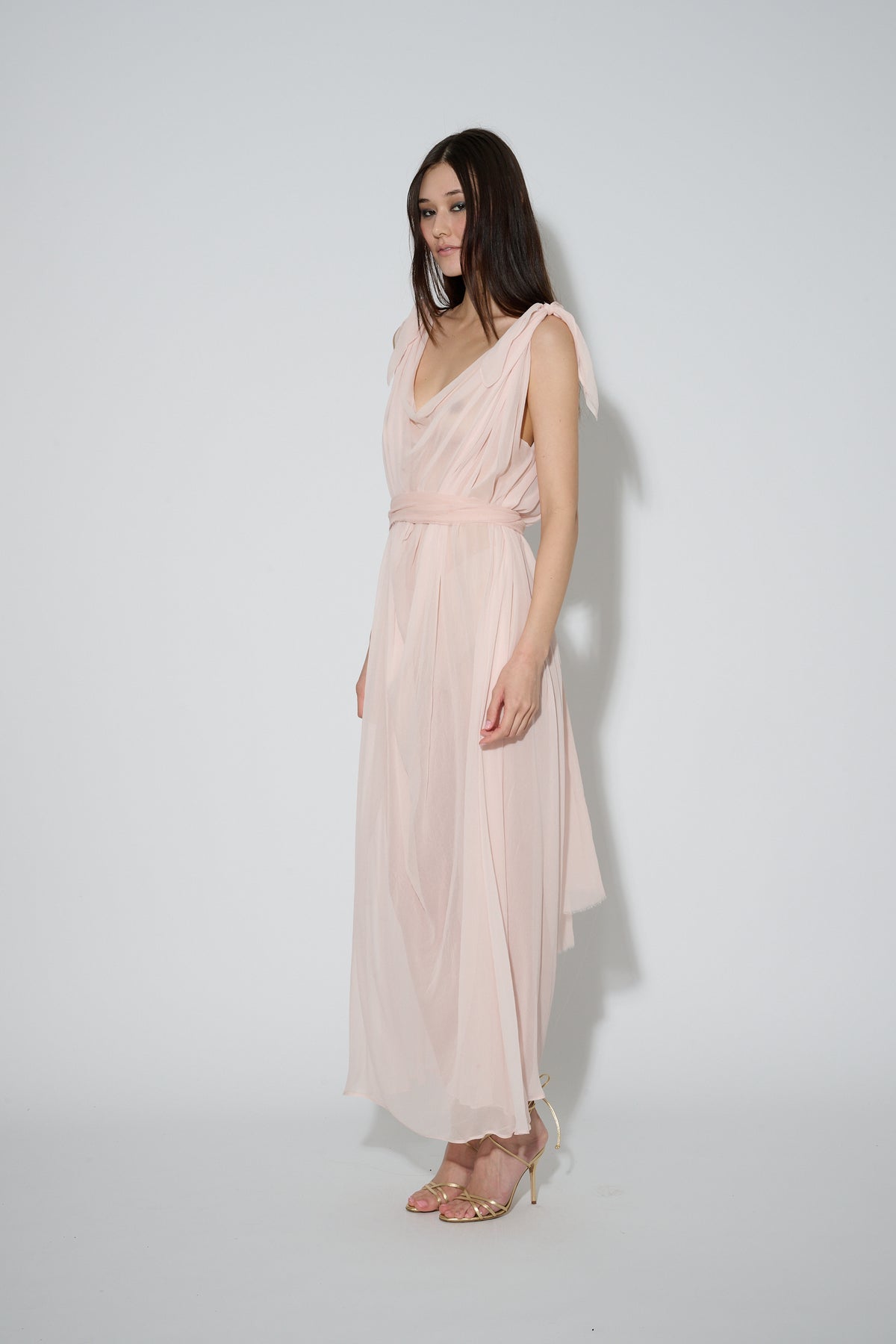 Chiffon Goddess Dress Pink
