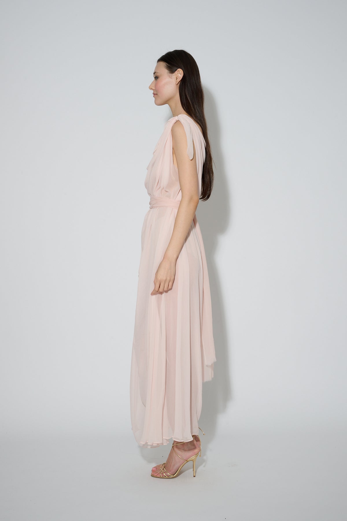 Chiffon Goddess Dress Pink