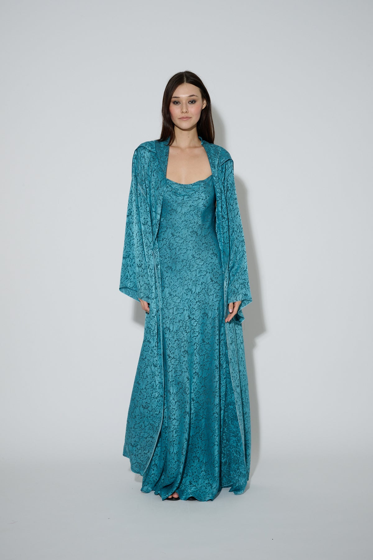 Jacquard Silk Coat