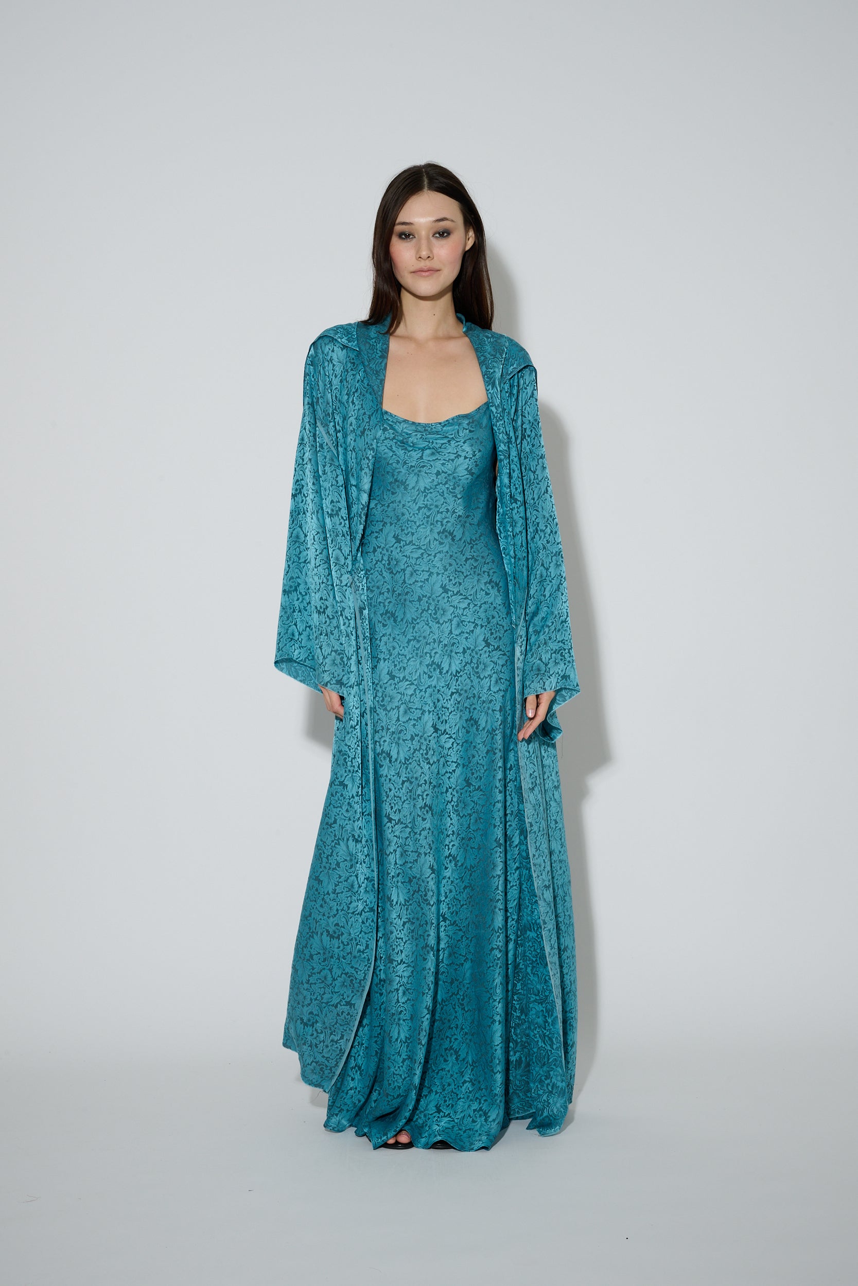 Jacquard Silk Coat