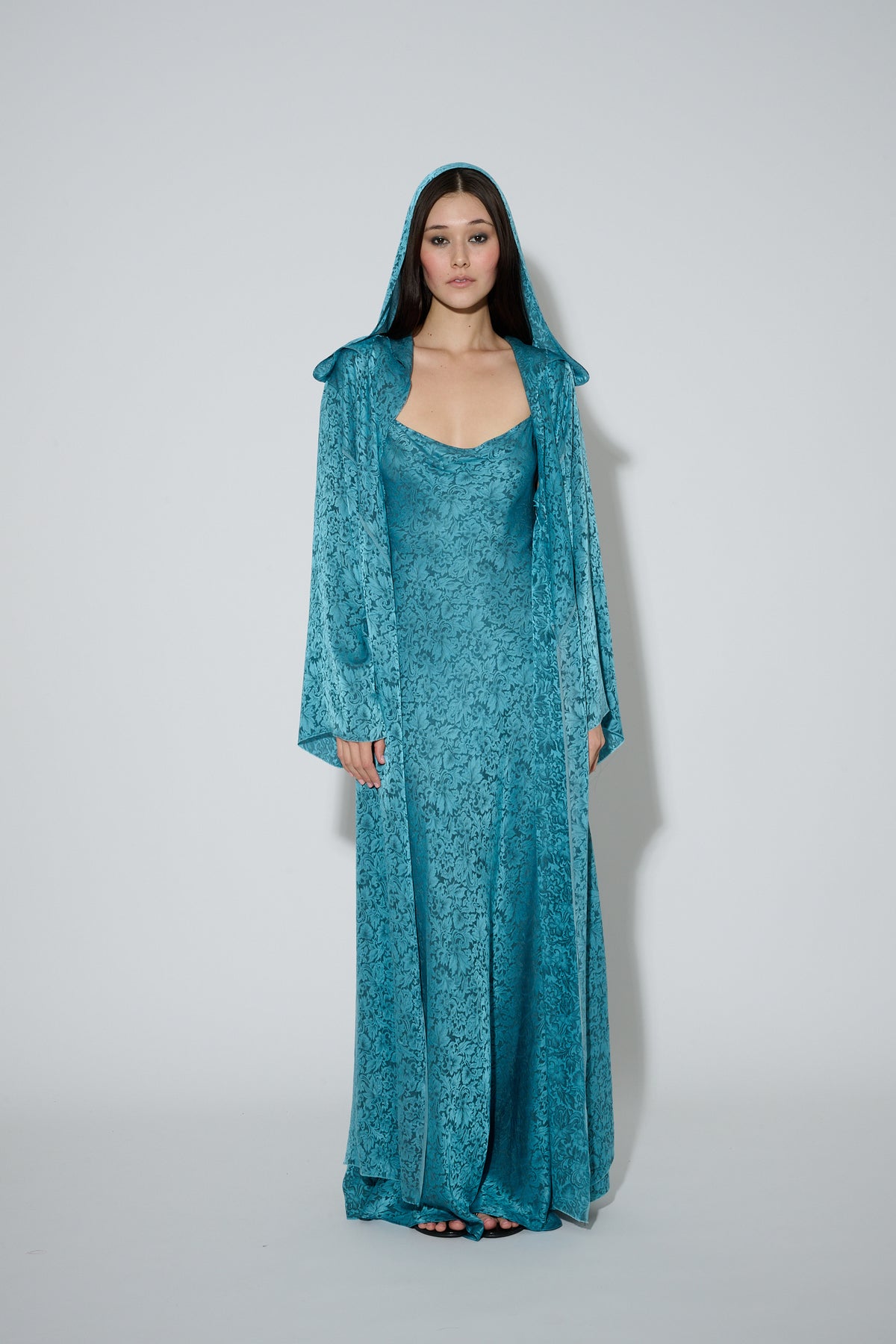 Jacquard Silk Coat