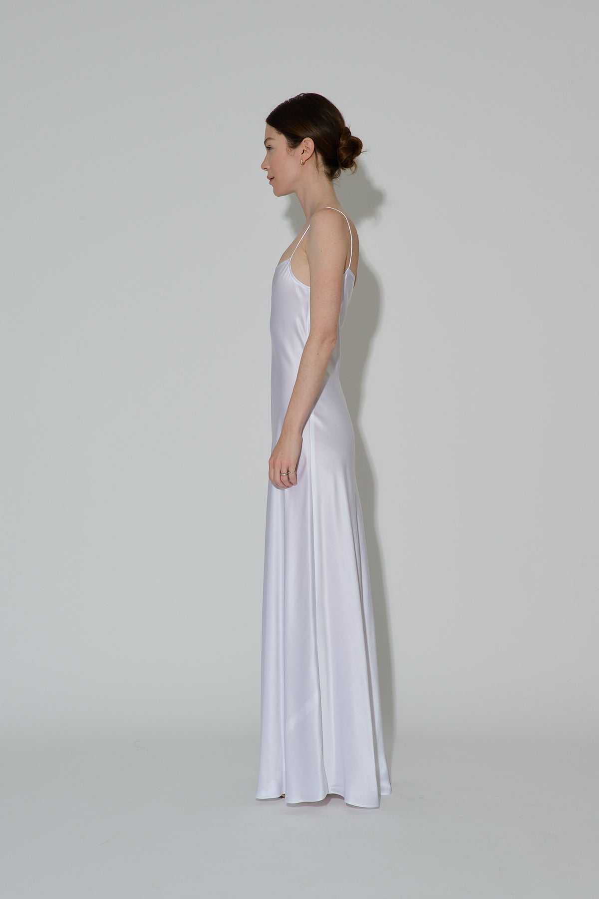 Thin Strap Slip Dress White