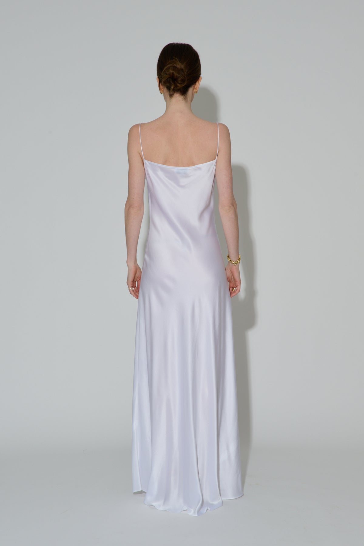 Thin Strap Slip Dress White