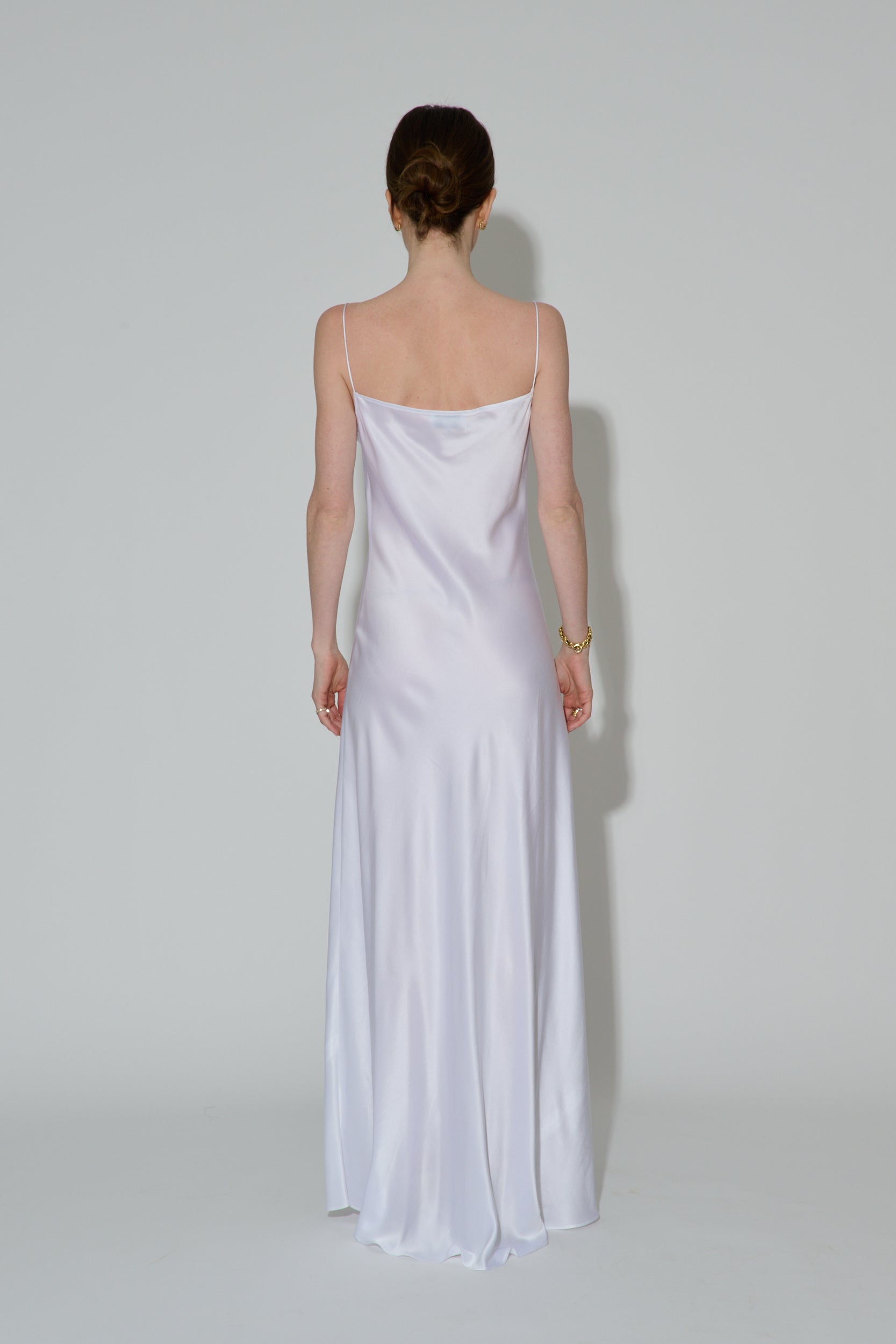 Thin Strap Slip Dress White