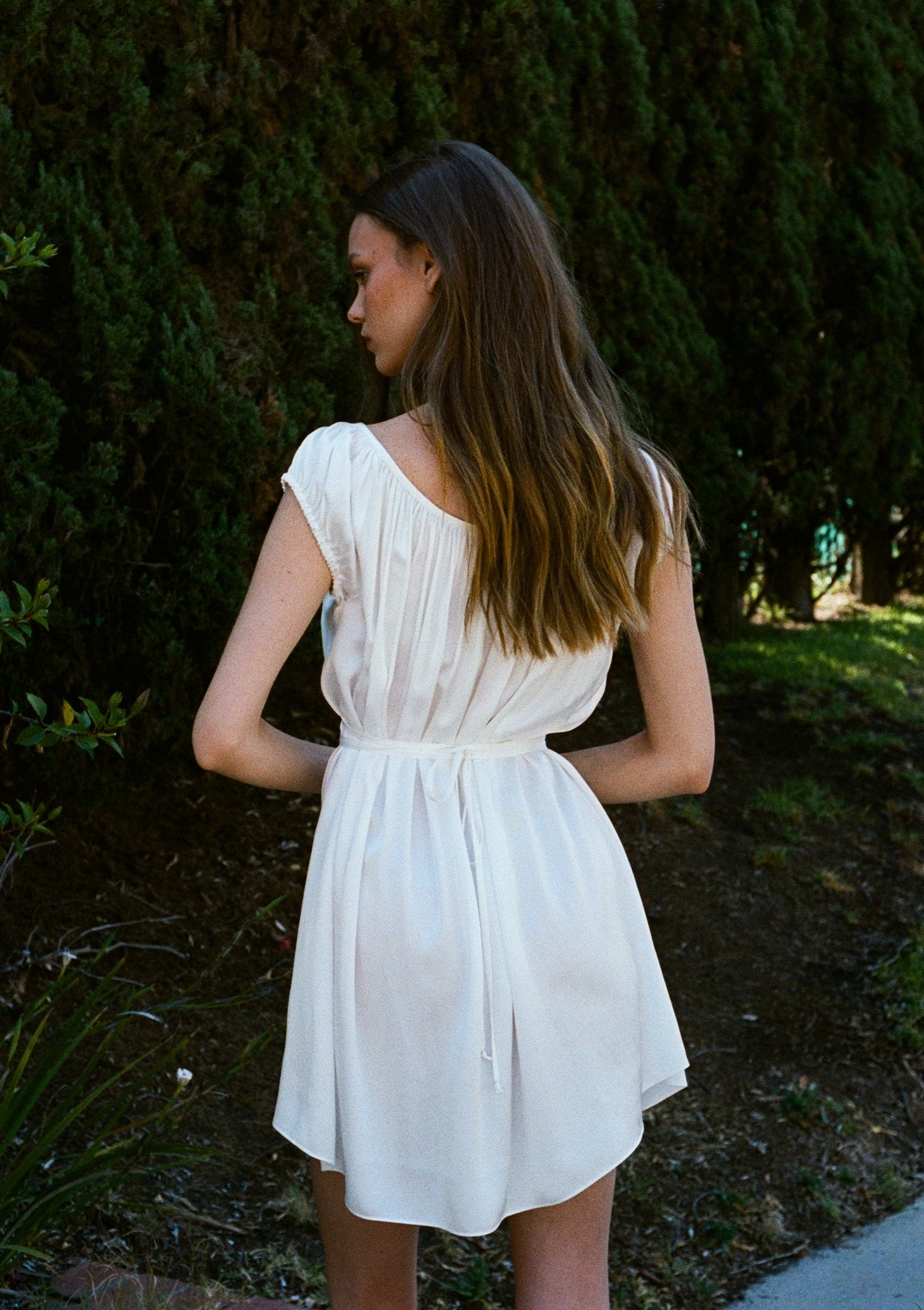 JaneBooke Cap Sleeve Mini Dress White
