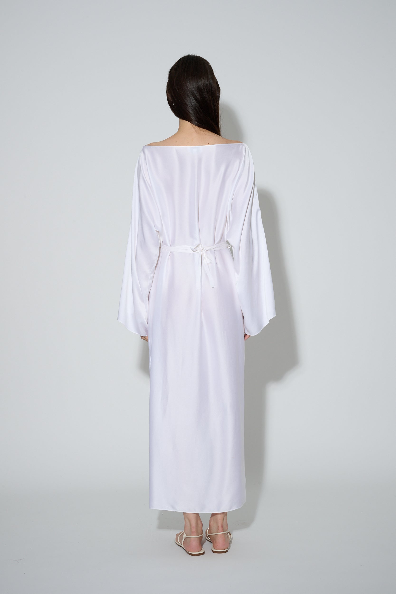 the white silk dress White Flare Silk Dress - Silk Dress - Square Neckline Dress - Summer Dress - Evening Dress - High Waist Midi Dress