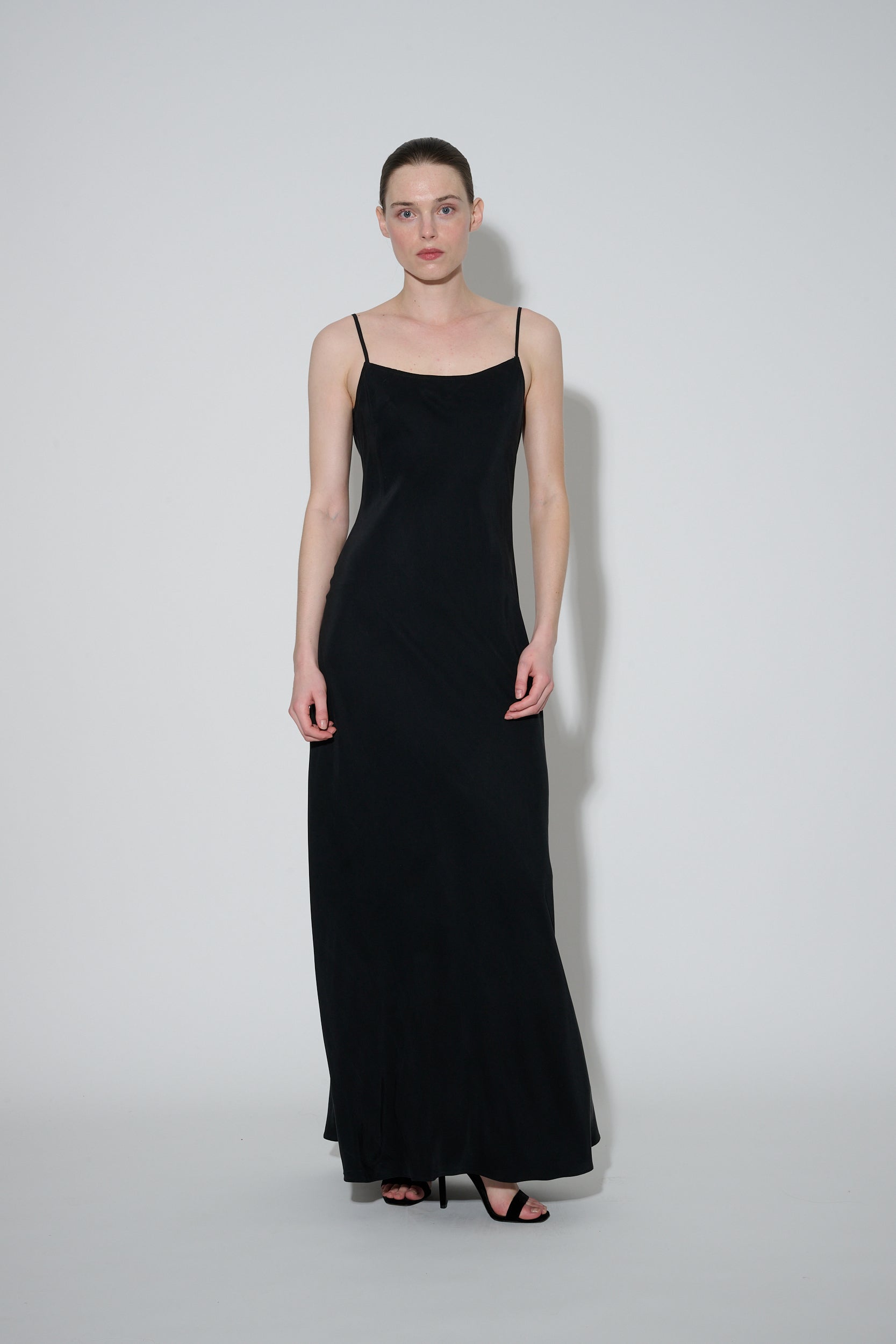JaneBooke Dresses Low Back Slip Dress Black