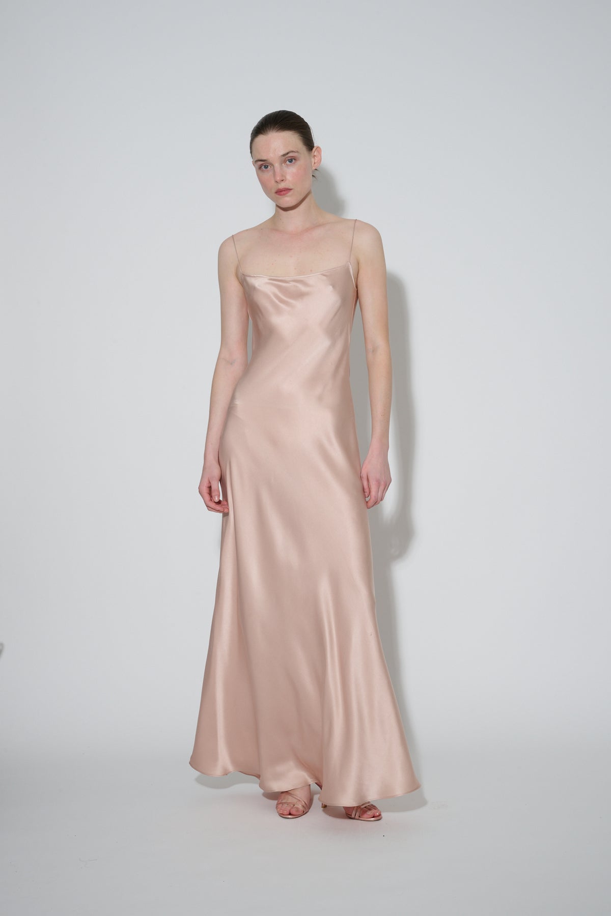 JaneBooke Dresses Thin Strap Slip Dress Blush