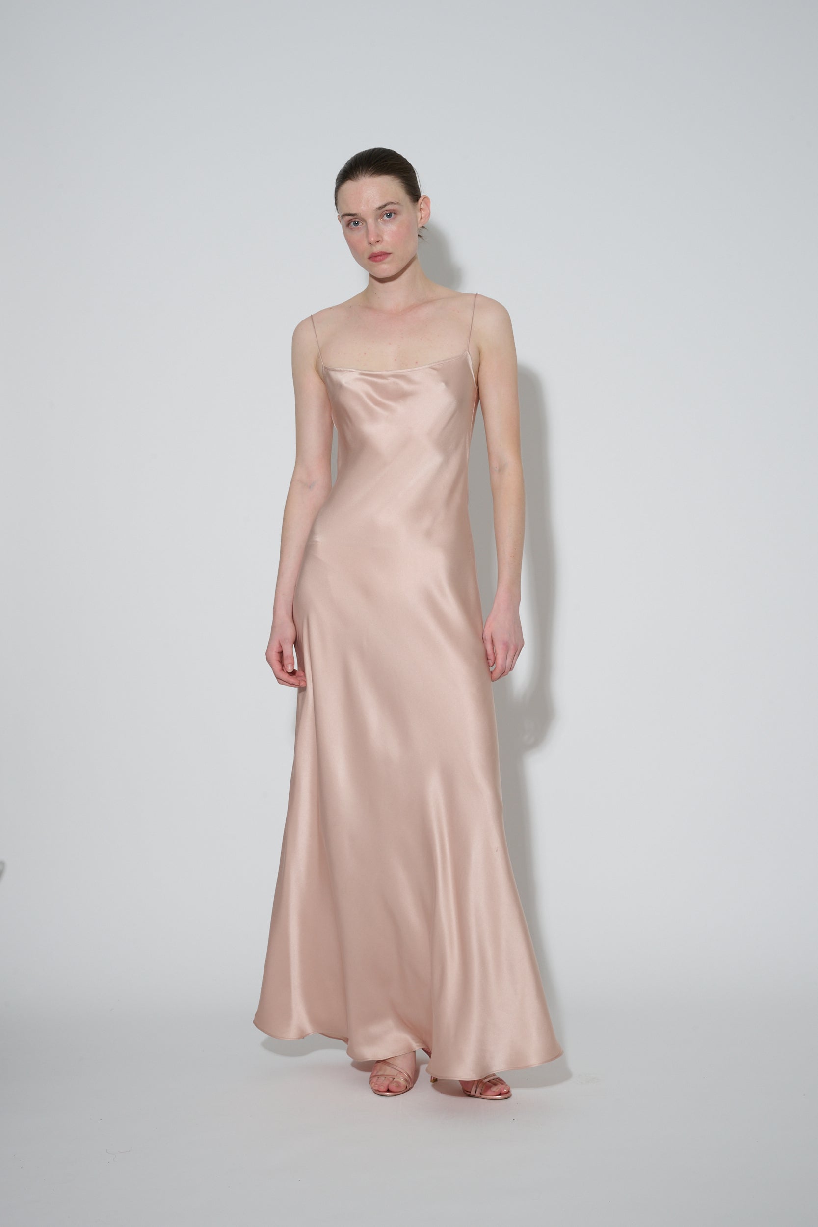 JaneBooke Dresses Thin Strap Slip Dress Blush