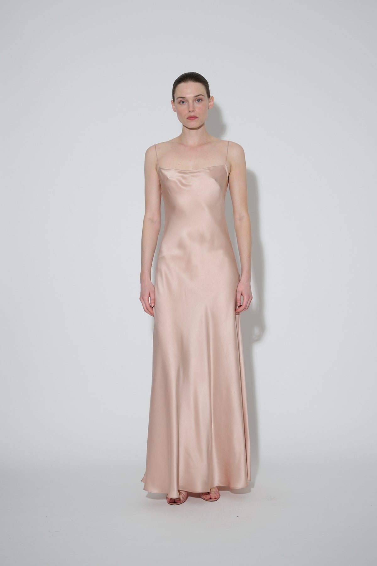 JaneBooke Dresses Thin Strap Slip Dress Blush