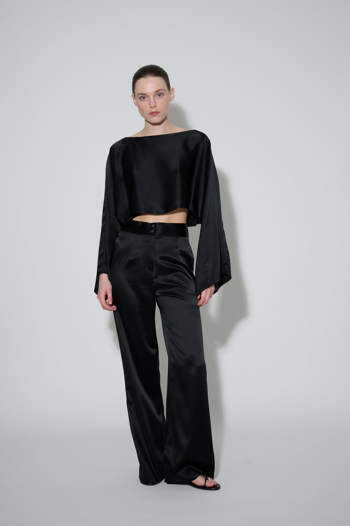 JaneBooke Silk Trouser Black