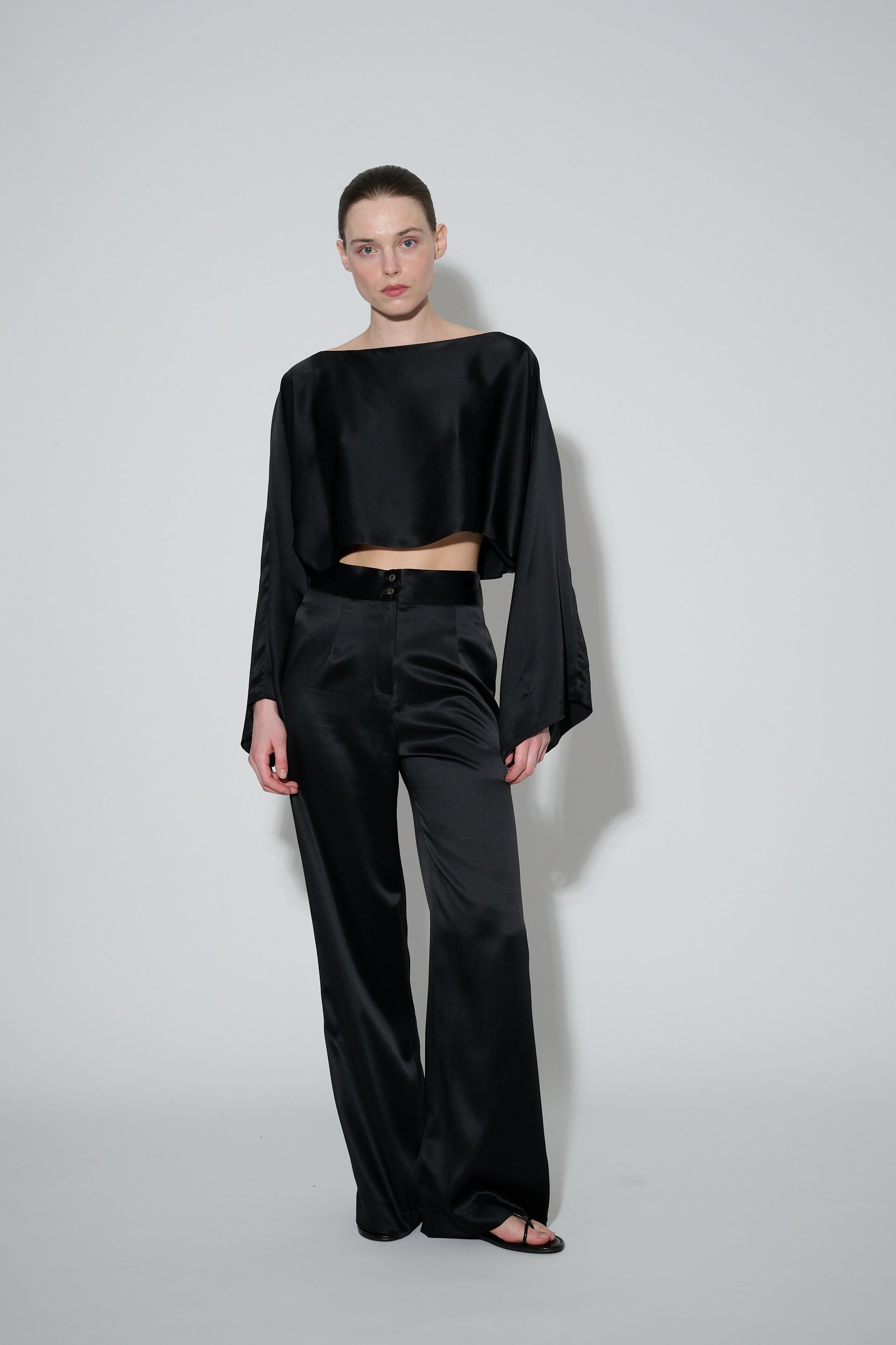 JaneBooke Silk Trouser Black